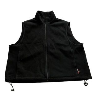 Woolrich Men's Fleece Full Zip Vest Black Size Size XXL